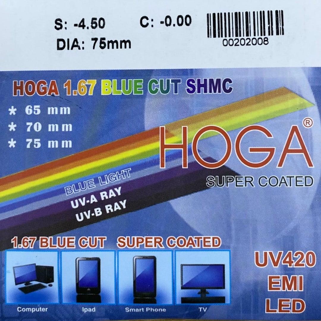 Tròng kính chống ánh sáng xanh Hoga Blue Cut UV420