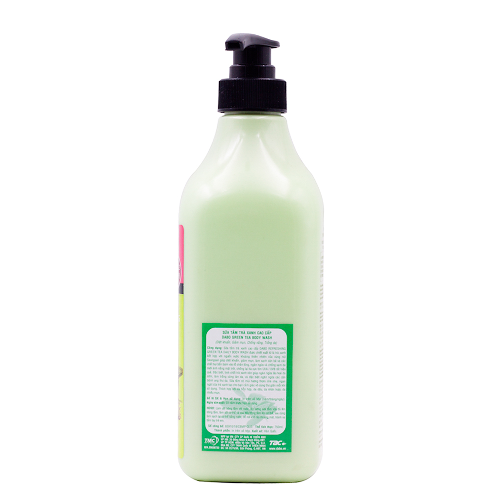 Sữa tắm ngừa lão hóa da hương nước hoa cao cấp Hàn Quốc Dabo Green Tea Daily Body Wash (750ml) – Hàng chính hãng