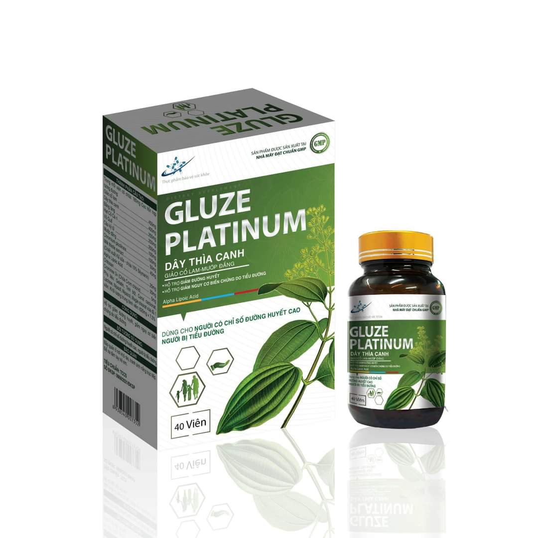 Thực phẩm bảo vệ sức Khoẻ Dành Cho Người Tiểu Đường GLUZE PLATINUM - Hỗ Trợ Giảm Đường Huyết, Giảm Nguy Cơ Biến Chứng do Tiểu Đường