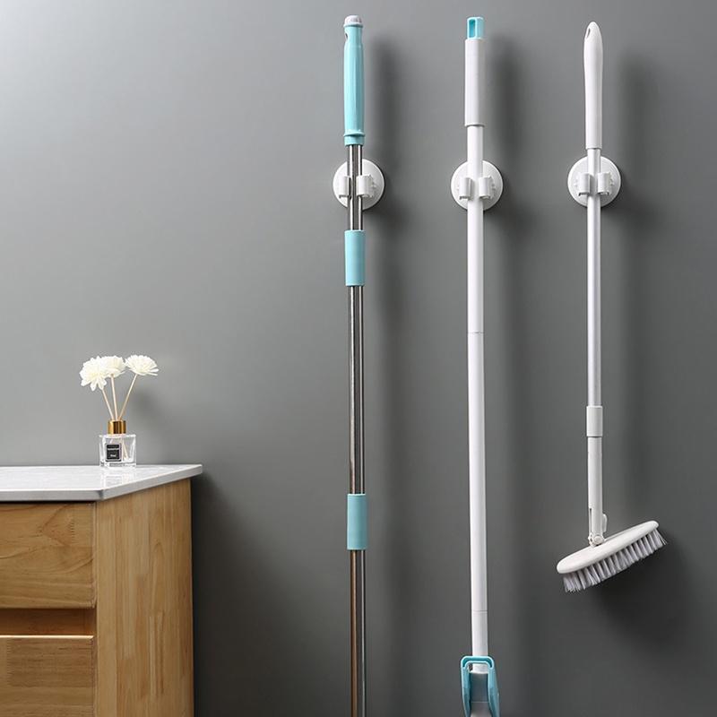 Giá Đỡ Cây Lau Nhà Gắn Tường Chống Trượt Tiện Dụng Cho Phòng Tắm / Nhà Bếp