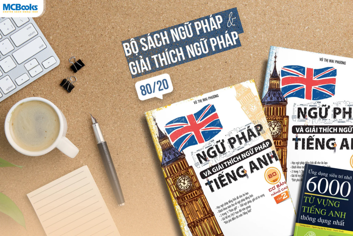 Combo sách ngữ pháp 80/20 tập 1 và tập 2