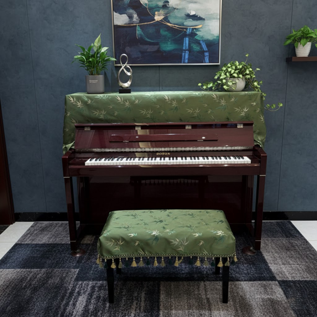 Khăn phủ đàn piano cơ cao cấp sang trọng cổ điển trang trí giáng sinh noel năm mới Tết sinh nhật - Hàng chính hãng
