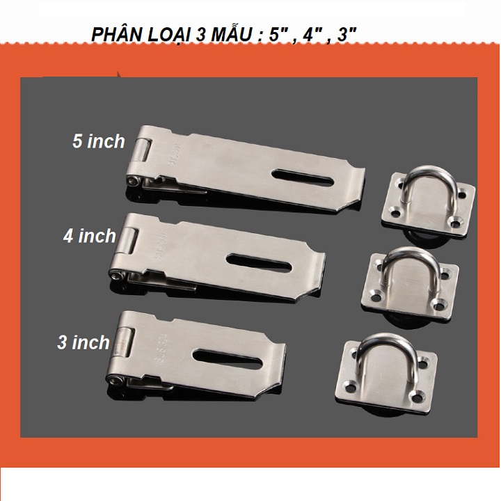 CHỐT GÀI thẳng có PAT bằng INOX tiện dụng phân loại 3inch,4inch,5inch-TK