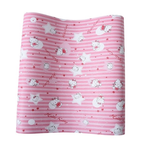Giấy dán tường rộng 45cm x 5m dài  -  KITTY SỌC HỒNG
