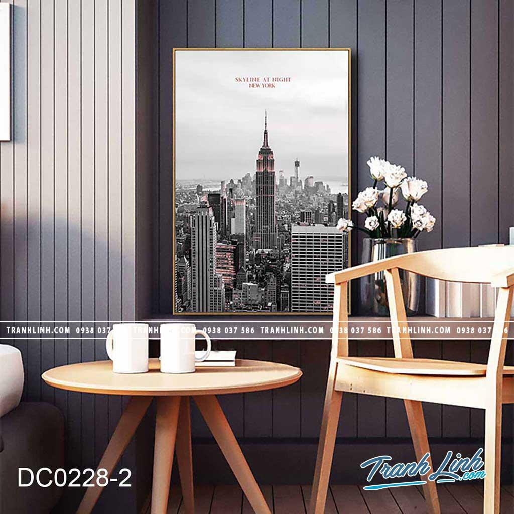 Bộ tranh canvas treo tường trang trí phòng khách phong cảnh châu âu dc.ttph0583
