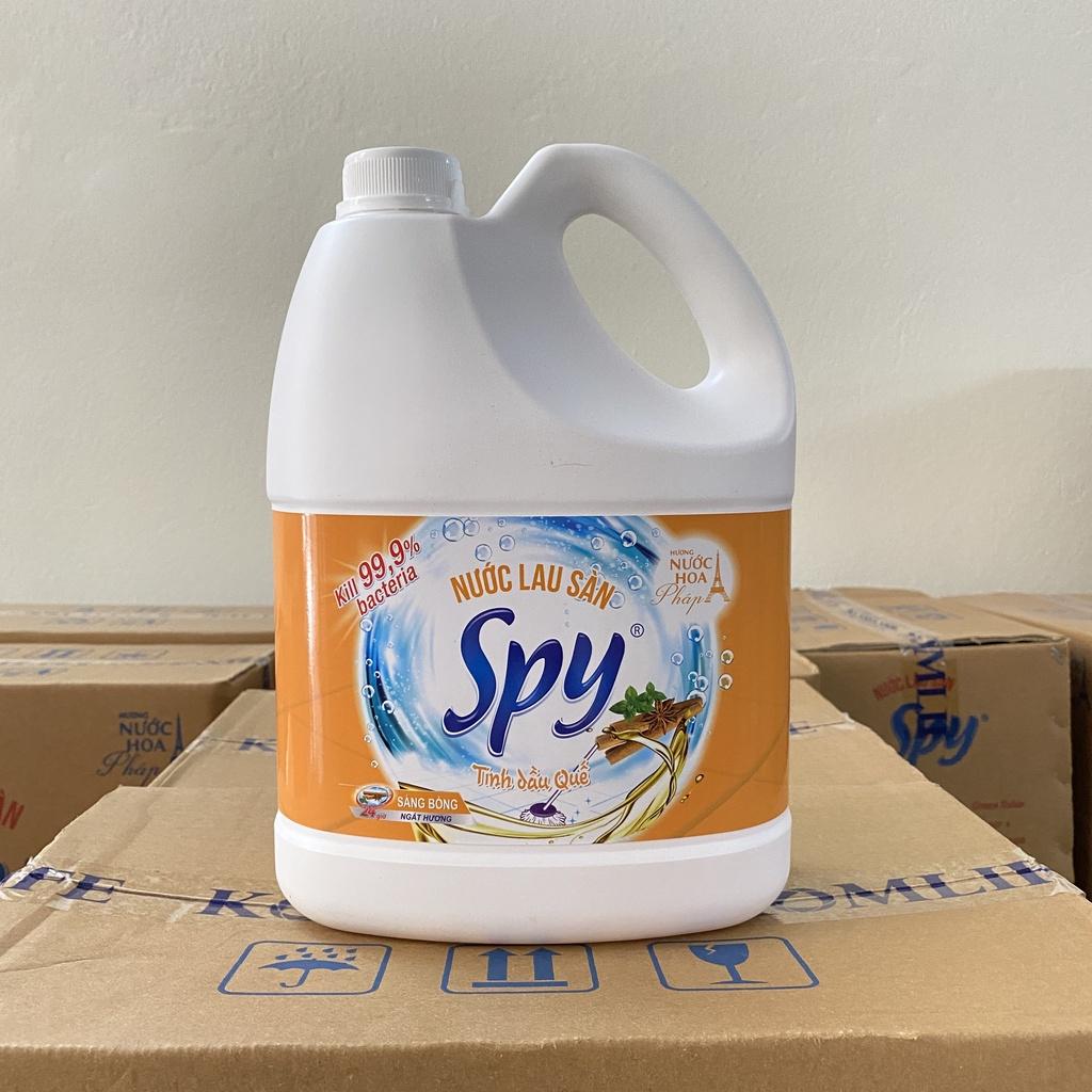 Nước lau sàn SPY hương Quế 3600 ml khử mùi hôi tanh, giúp xua đuổi côn trùng, loại bỏ vết bẩn cứng đầu