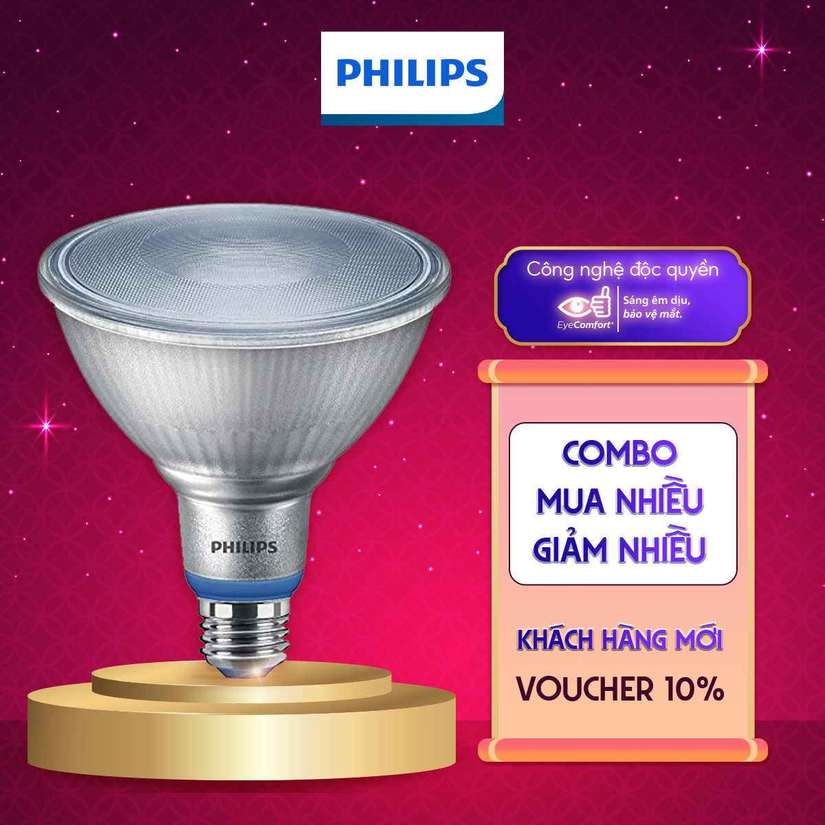 Đèn chiếu cây Philips LED Grow Lamp 16W Par38 E27 950 50D