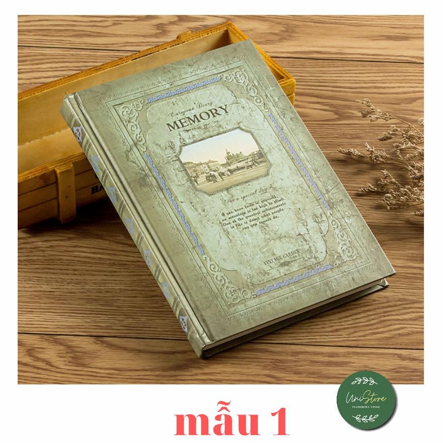 sổ tay ghi chép kẻ ngang vintage - sổ nhật kí kẻ ngang bìa cứng phong cách cổ điển memory