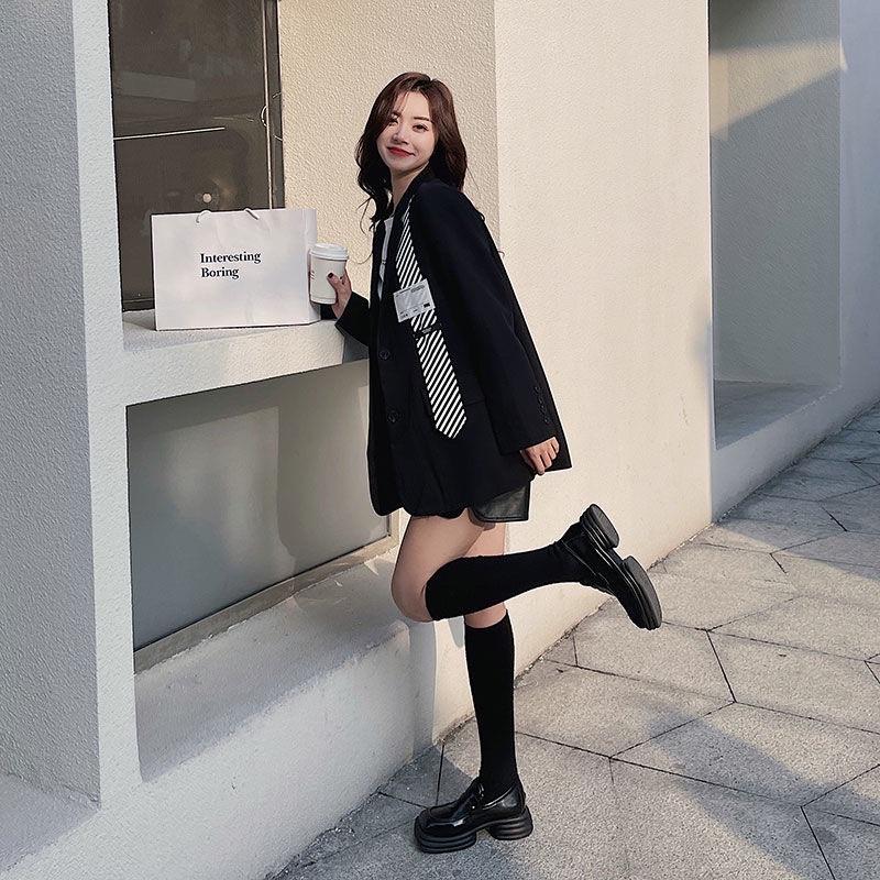 Áo Khoác Blazer Nữ Dáng Suông Phong Cách Hàn Quốc Mẫu Mới Mã SZ09D