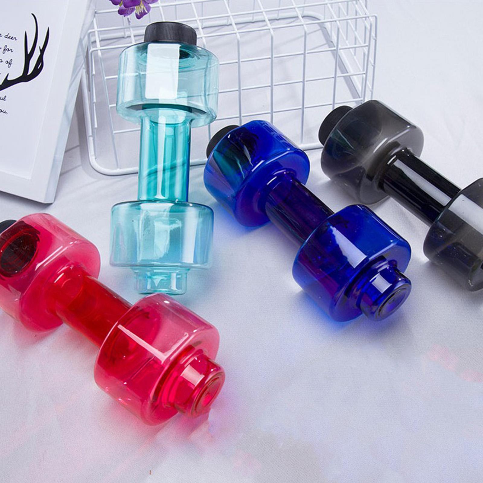 Fitness Dumbbells Weight Strong Water Drinks Bottle 550ml Black