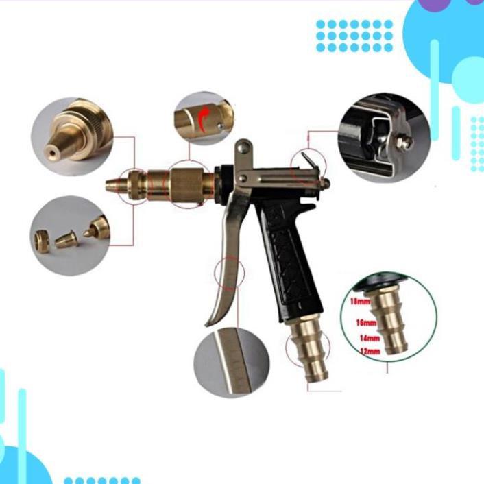 Bộ dây vòi xịt ️bơm nước phun sương️ , tăng áp 3 lần, loại 15m 206236 đầu đồng, cút đồng