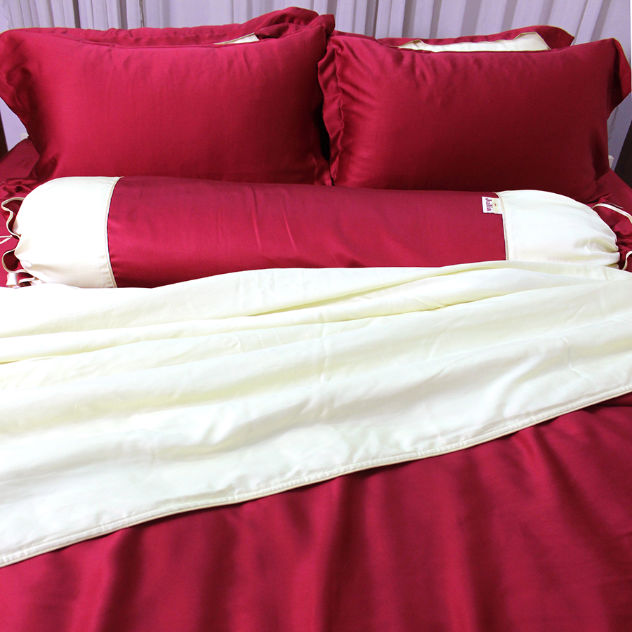 Bộ Vỏ Chăn Ga Gối Lụa Tencel Tơ Tằm Hàn Quốc Julia Siêu Mát Mịn