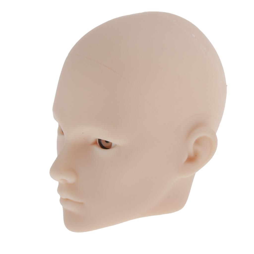 1/6  Doll Head Mold Without Eyes Kids DIY Making Supplies White Skin