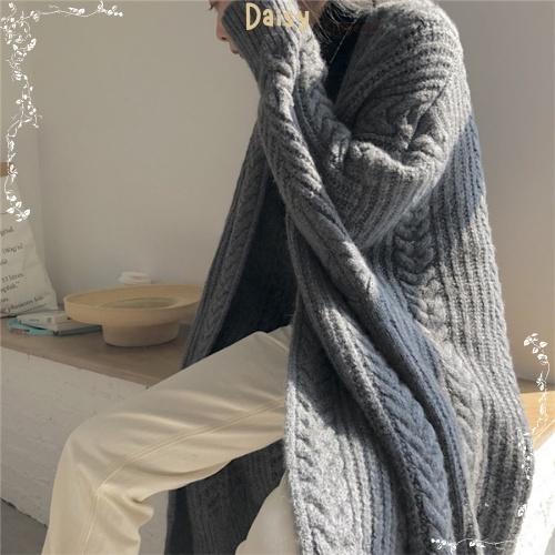 Áo Khoác Cardigan Len Dáng Dài Áo Len Trơn Dài Tay Form Rộng Phong Cách Basic - Mã AOL014