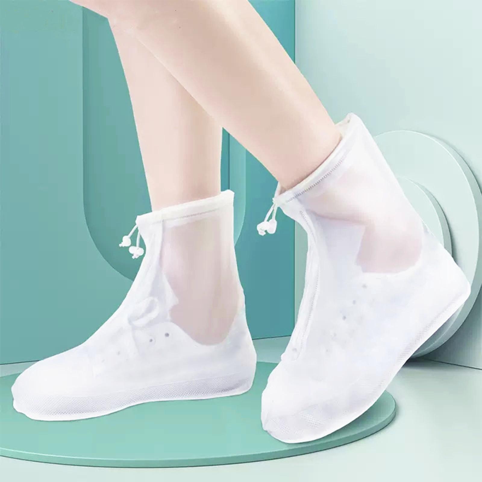 Waterproof Shoe Covers, Rain Boot Shoe Covers, Adults , Reusable Shoe Protectors Rain Overshoes for Outside Travel Fishing Camping