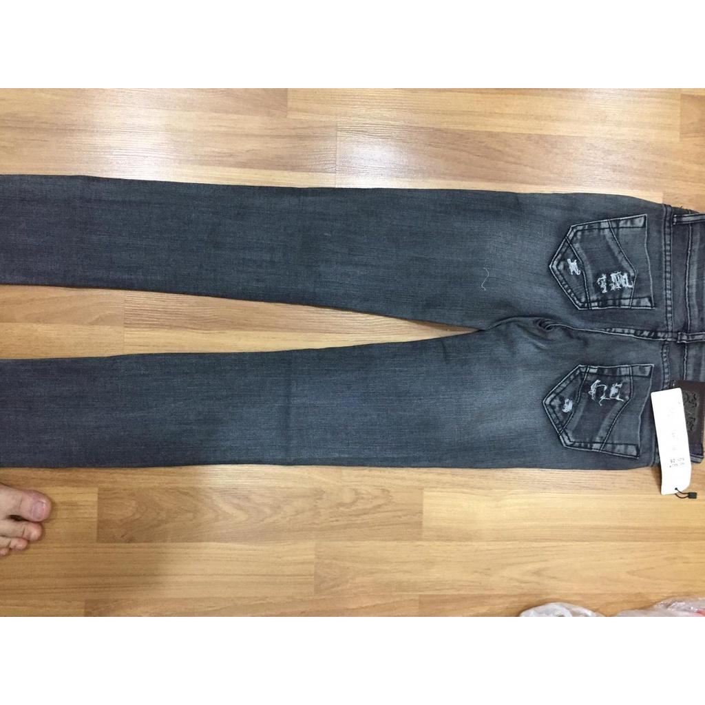 1 quần bò jeans ghi xám size 25 nữ ghi xám