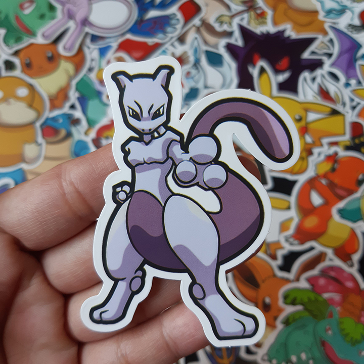 Bộ Sticker dán cao cấp chủ đề POKEMON - Dùng dán Xe, dán mũ bảo hiểm, dán Laptop