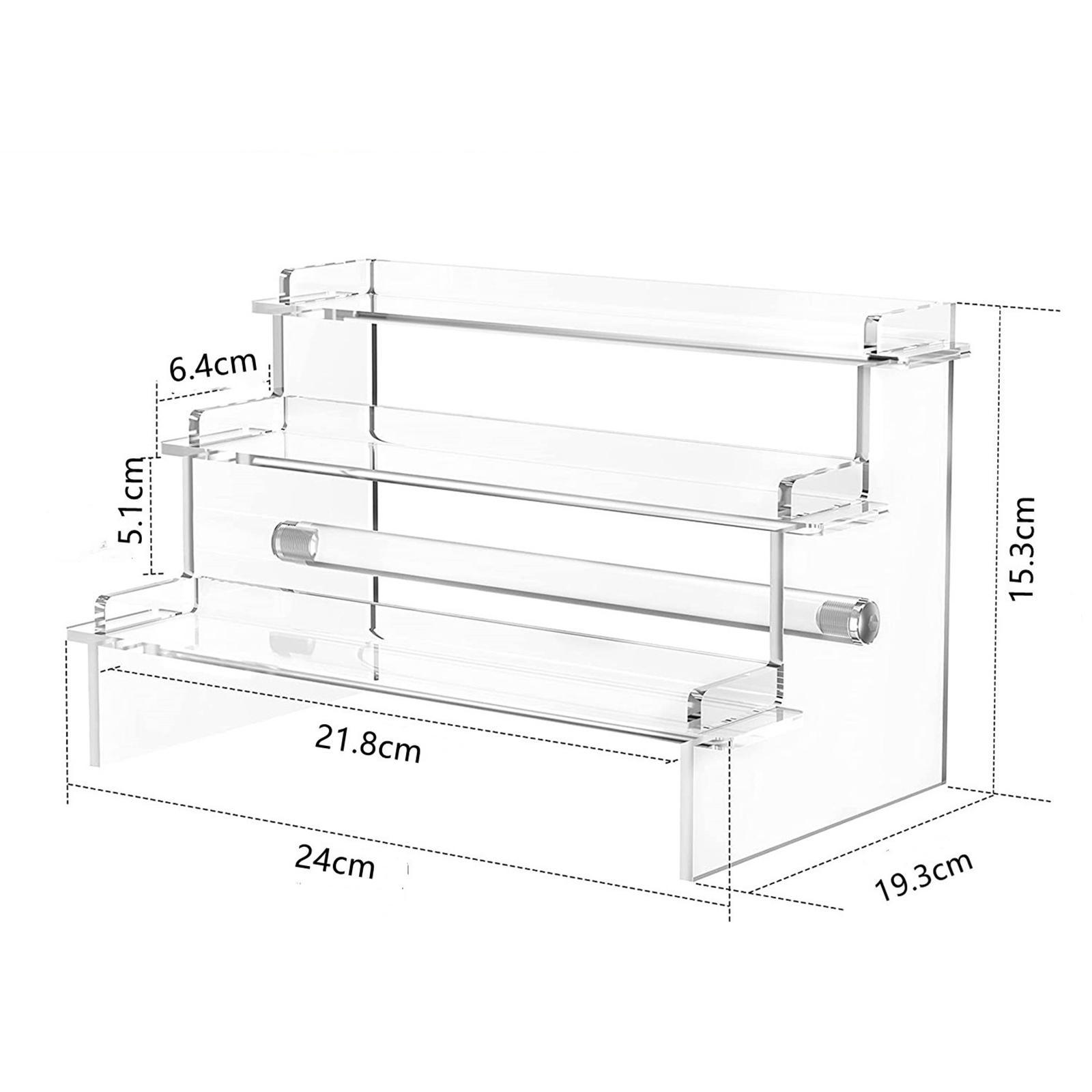 3 Tier Acrylic Display Riser Jewellery Display Stand for Perfume Figure Toys