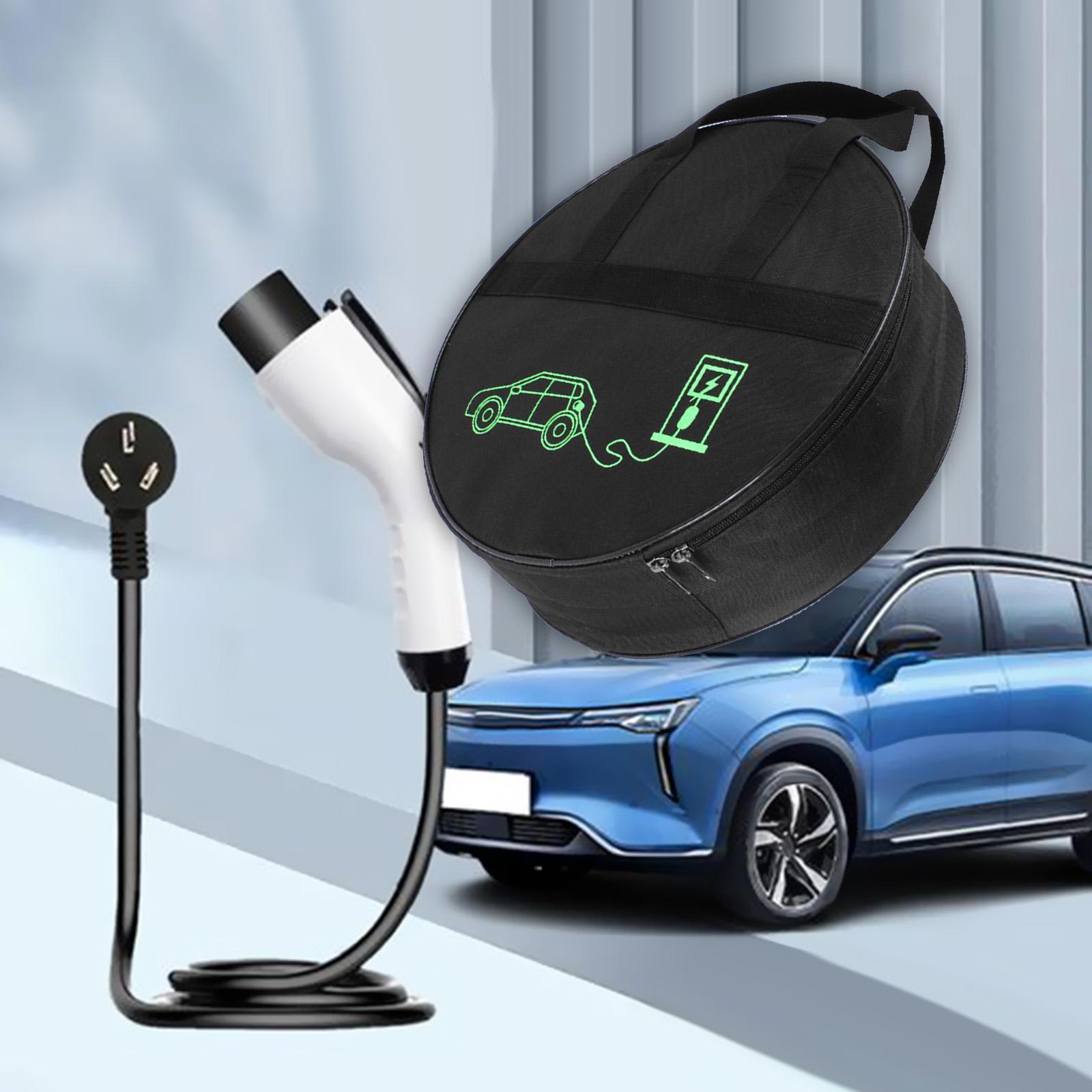 EV Cables Bag Waterproof Zipper Closure Wear Resistant Cord Hoses Organizer