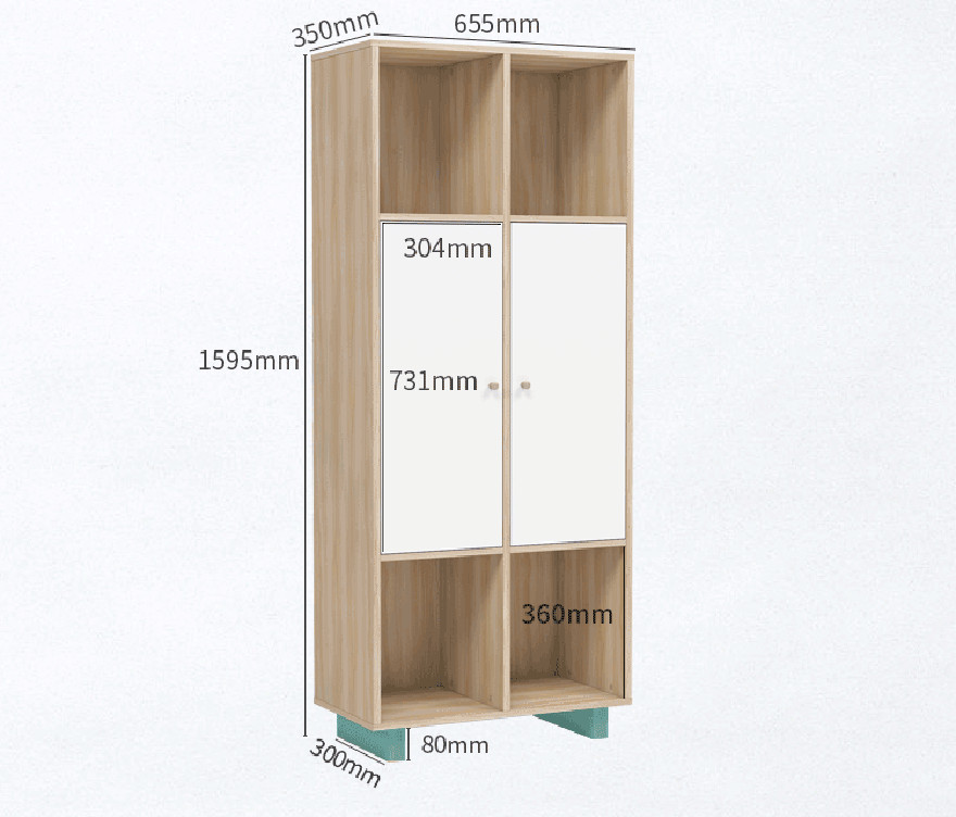 Kệ Sách Đứng Kết Hợp Cửa Mở Thông Minh Tiện Lợi, Tủ Sách Gỗ Công Nghiệp Cao Cấp KS-63