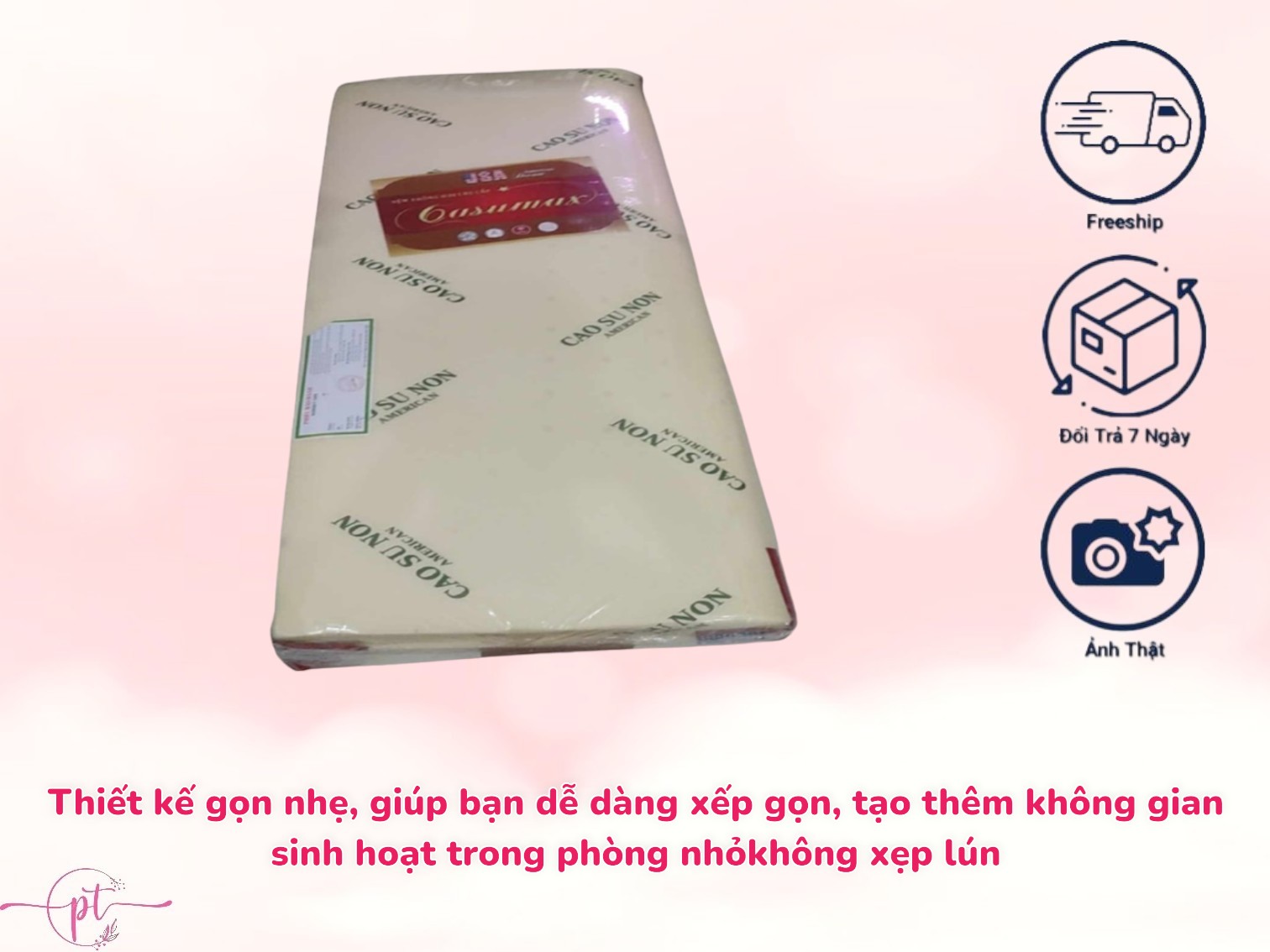 Nệm Cao Su Non Gấp 3 1m6x2mx10cm