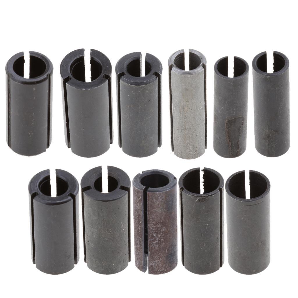 2pcs Power Collet Chuck Adapter for Bits CNC Router Parts 6,6.35mm to 12.7mm