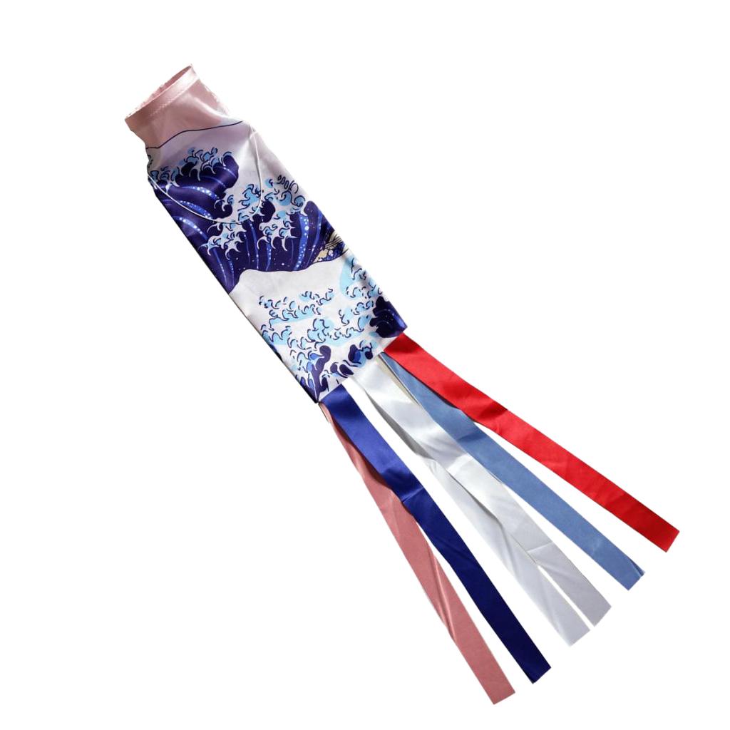 2Pcs Japanese Windsock Carp Flag Koinobori Sailfish Streamer Wave Kit 70cm