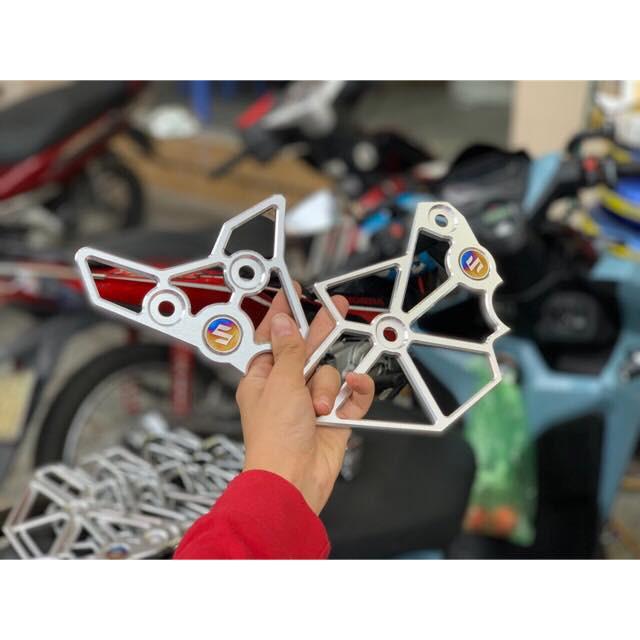 Nẹp Sườn Nhôm, titan trắng đen CNC cho Raider Satria lắp như zin