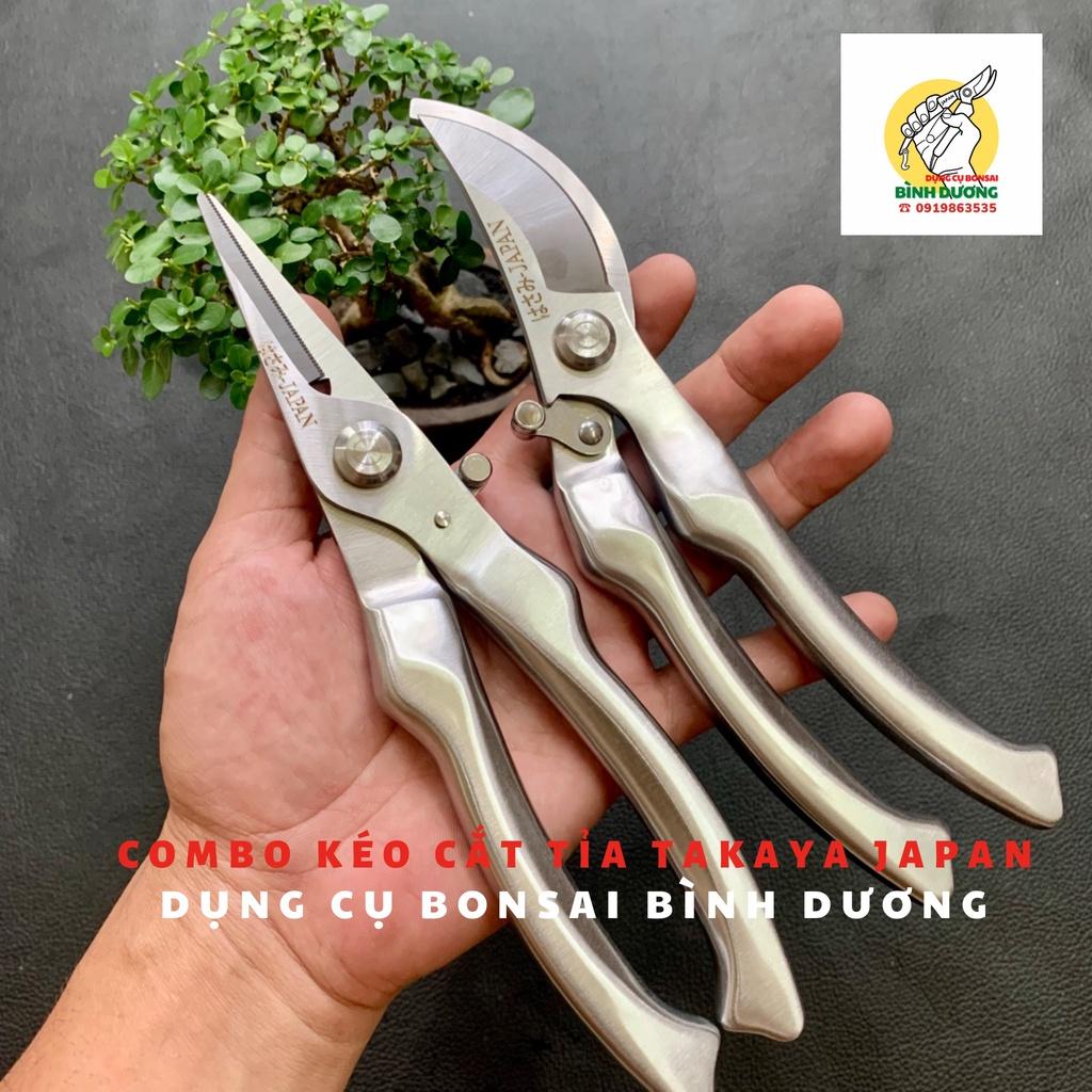 COMBO 2 KÉO CẮT TỈA CÂY CẢNH TAKAYA JAPAN - BỘ KÉO CẮT, TỈA CÂY CẢNH BONSAI TAKAYA JAPAN