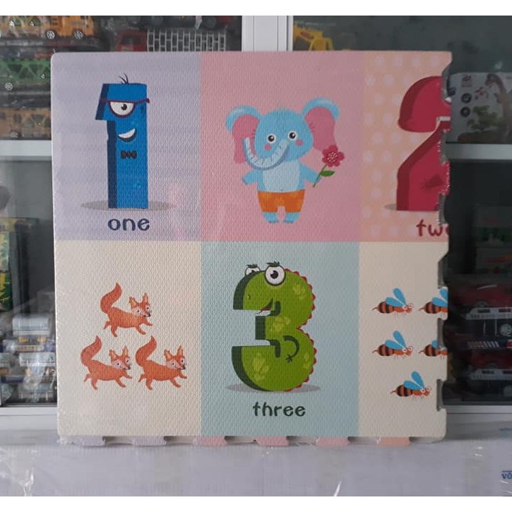 Thảm xốp ghép hình học chữ số cho bé