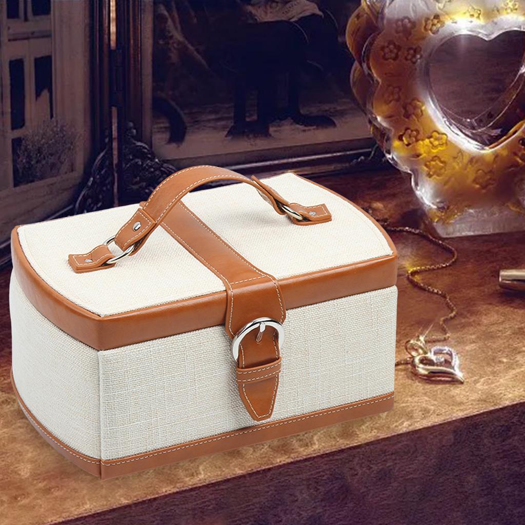 Jewelry Box with Removable Tray Women'S Storage Case for Earrings Gift Women