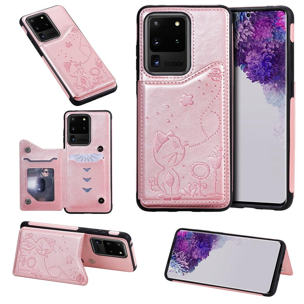 Ốp lưng da gập cho Samsung Galaxy Note20 Ultra S20 Ultra S20 Plus S20+ Note10 Note10+
