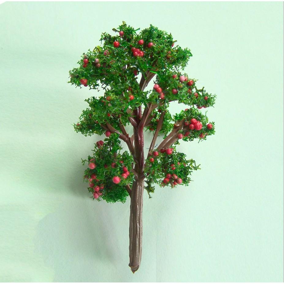 Mô hình cây táo đỏ để trang trí nhà búp bê, bonsai, miniatures(TREE-05)