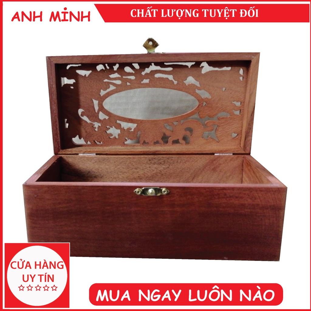 Hộp đựng giấy ăn gỗ cao cấp sang trọng - dụng cụ gia đình Anh Minh