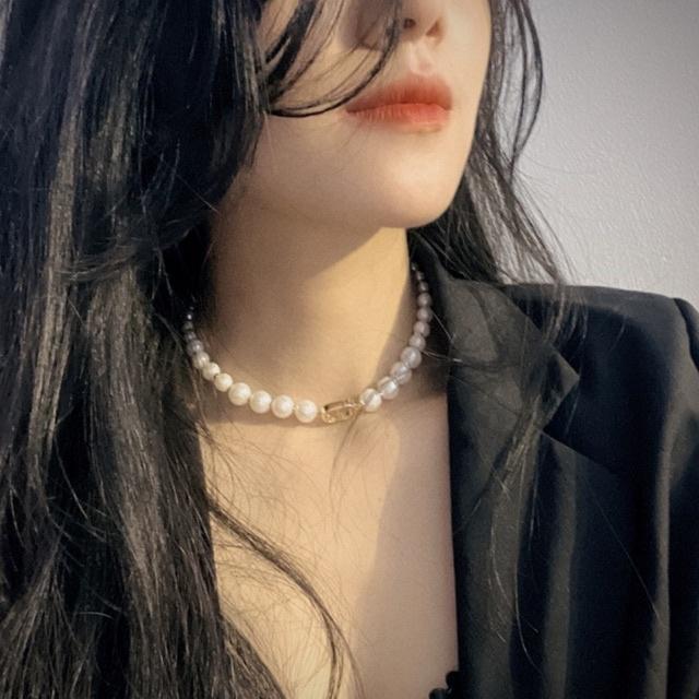Vòng cổ chuỗi hạt chữ CD - Choker phong cách hàn quốc