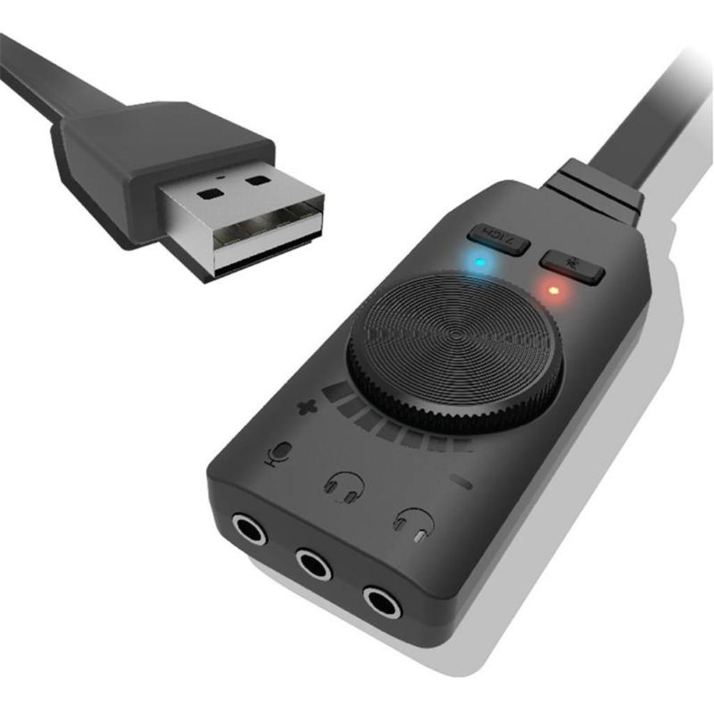 Sound Card Virtual 7.1-Channel USB External Audio Stereo Converter 3.5mm