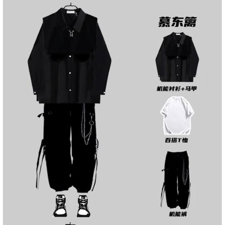 Sơmi thiết kế 2in1 Unisex