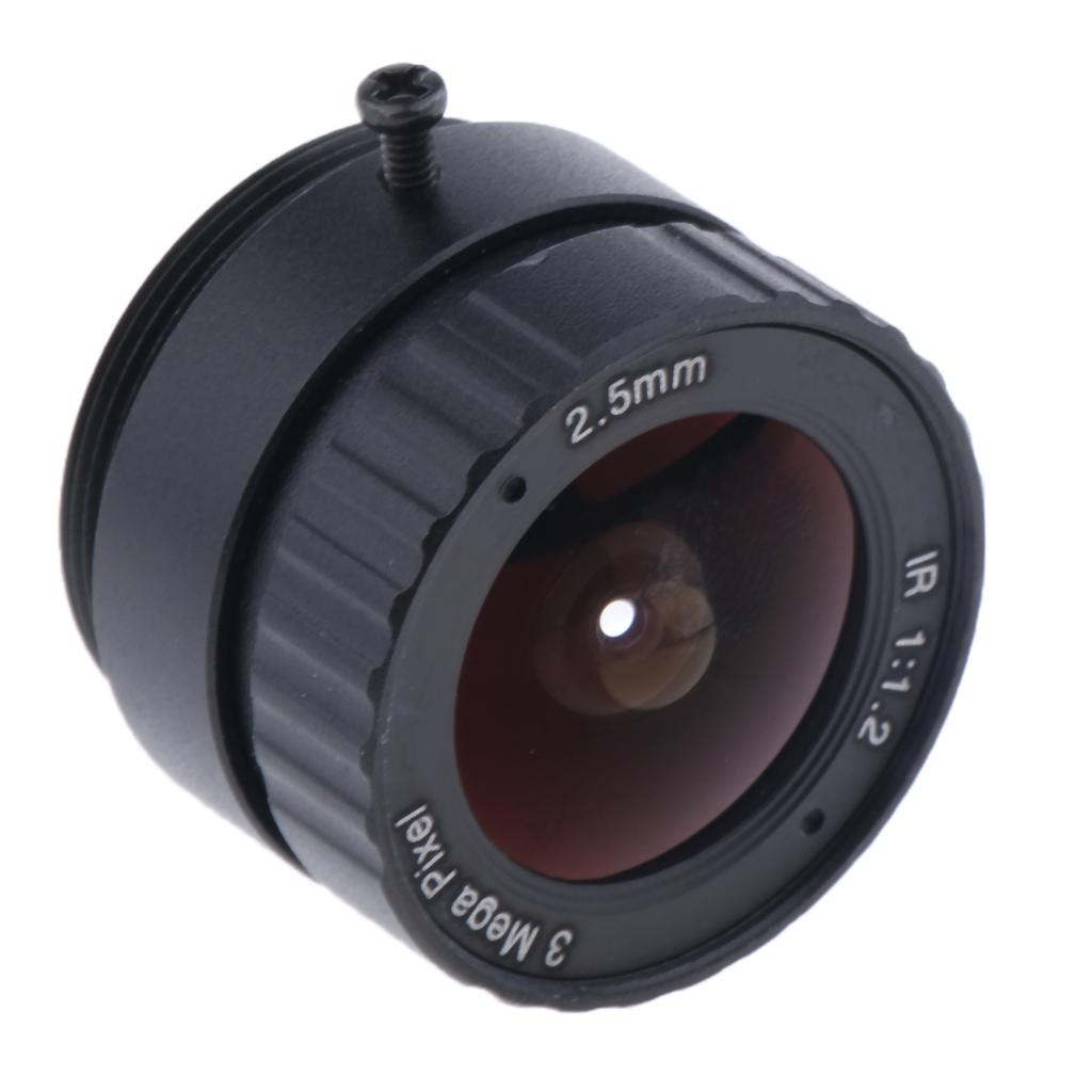 3 MP Security CCD Camera Lens F1.2 2.5 Mm IR Camera Fixed Iris Lens for CS Mounting