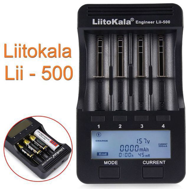 Bộ Sạc Pin Liitokala Lii-500 Hàng Chính Hãng - Không kèm nguồn