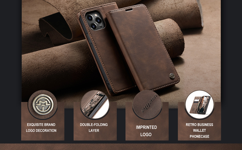 Bao da dạng ví chính hãng Caseme dành cho iPhone 14 Pro - Hàng chính hãng