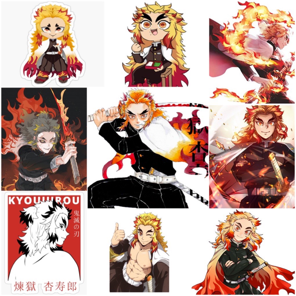 Set 60 Sticker Rengoku Kyoujurou-Kimetsu no Yaiba