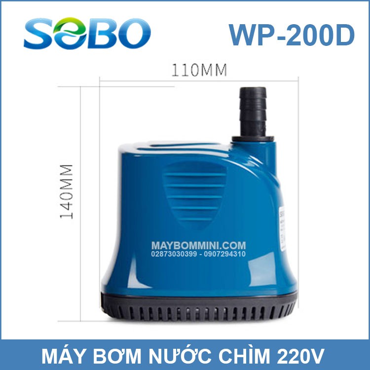Máy bơm hút cặn đáy hồ cá SOBO WP 200D