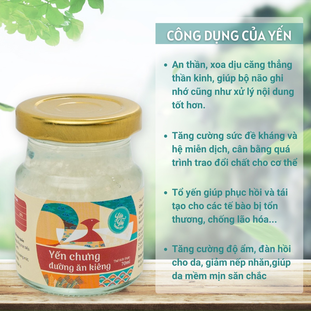 Yến Thị-Gói 50 hũ tiết kiệm-30% yến, hũ 70ml
