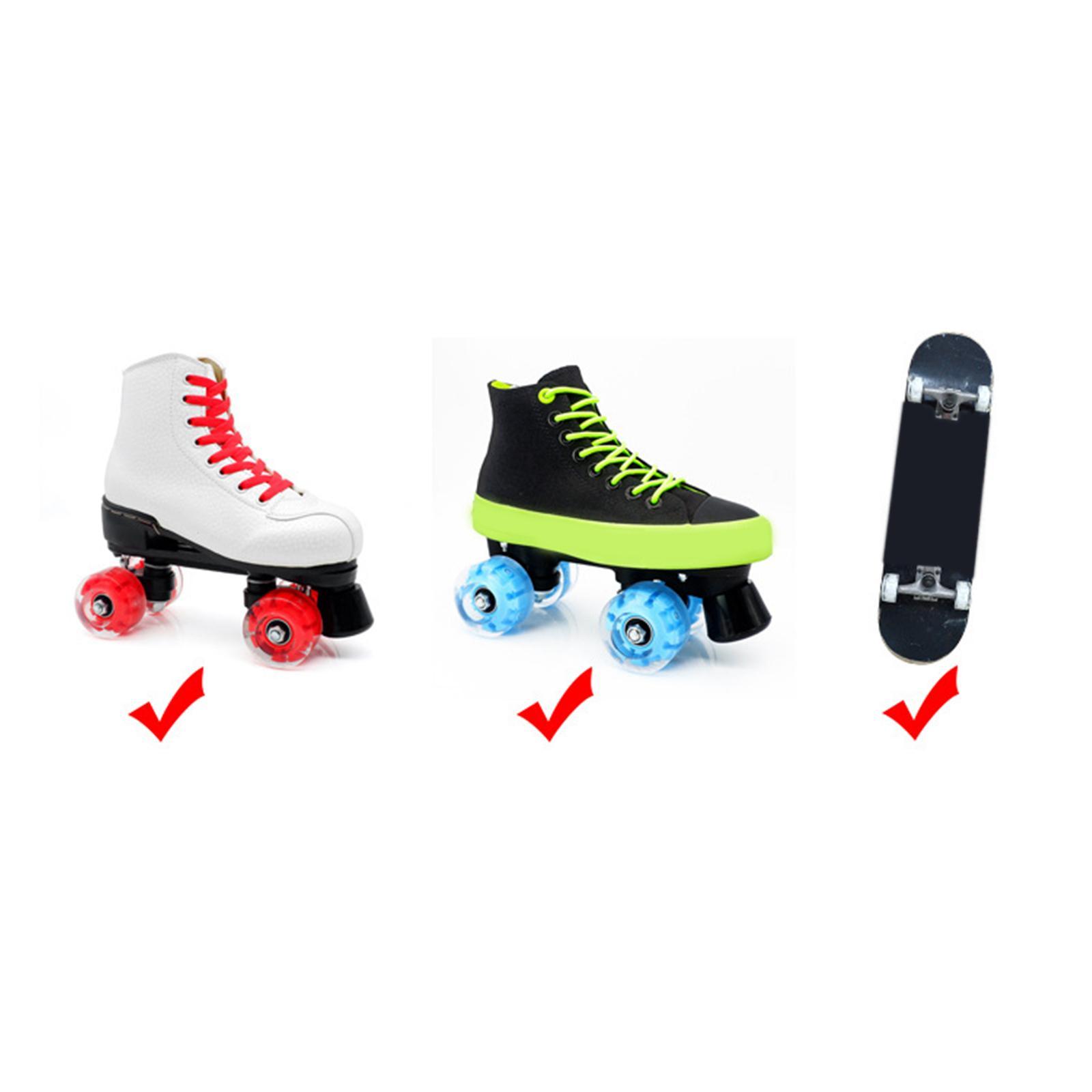 8Pcs Quad Roller Skate Wheels Durable 58mm x 32mm Luminous Skateboard Wheels