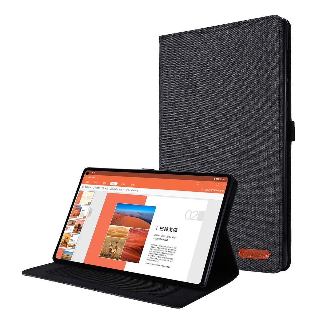 Vỏ bảo vệ máy tính bảng bằng vải da nắp lật kèm ngăn đựng thẻ cho Realme Pad 10.4''