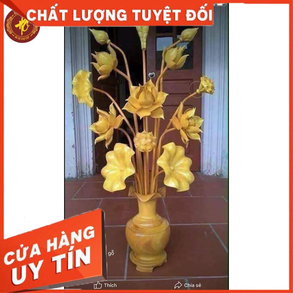 BÌNH HOA SEN GỖ MÍT