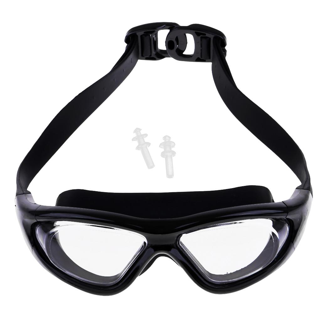 Adult UV Protection Silicone Swimming Goggles Anti-fog Swim Glasses White