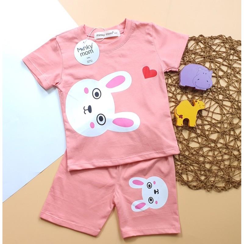 Bộ ngắn tay 100% cotton Minky Mom chất mềm mịn đẹp cho bé trai, bé gái từ 5-18kg