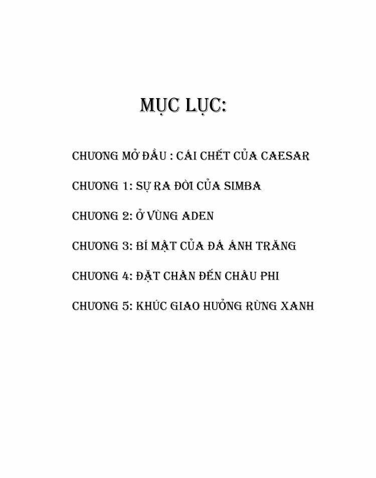 vua sư tử chapter 0 2