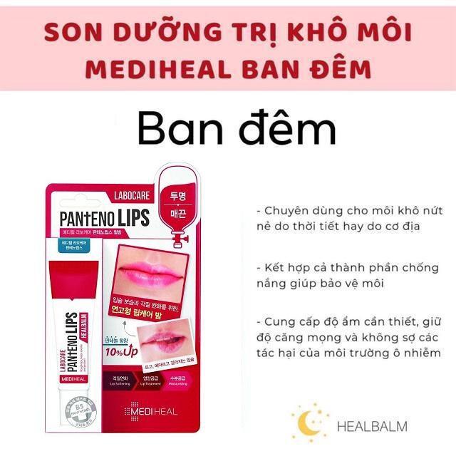 Son Dưỡng chuyên dùng cho môi khô nứt nẻ, thâm, bợt màu, nhợt nhạt Mediheal Labocare Panteno Lips 10ml